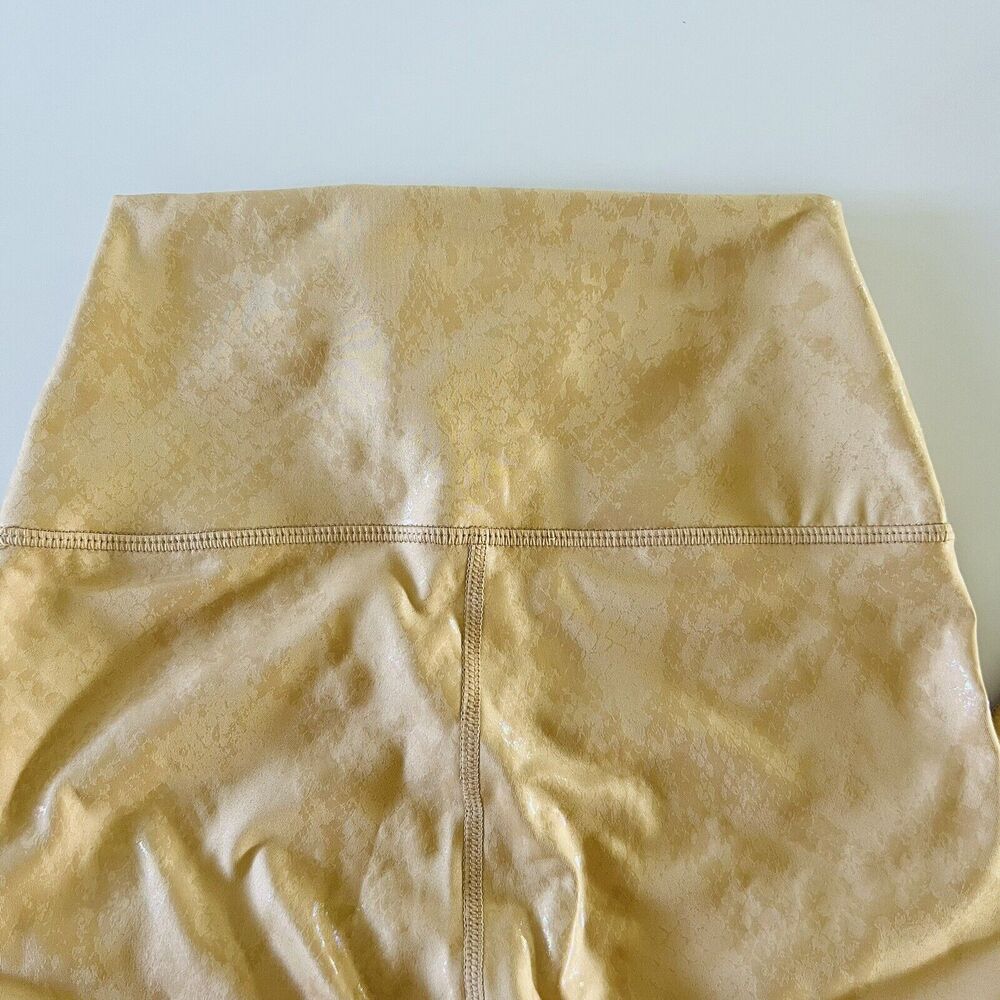 CARBON38 Metallic Beige Snake High Rise 7/8 Leggings- S - Picture 5 of 7